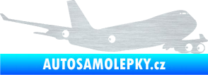 Samolepka Letadlo 012 pravá škrábaný hliník