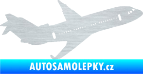 Samolepka Letadlo 013 pravá škrábaný hliník