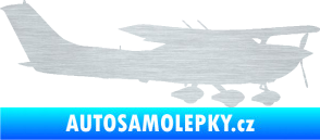 Samolepka Letadlo 021 pravá Cessna 182 škrábaný hliník
