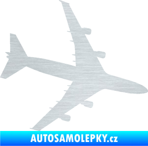 Samolepka letadlo 023 pravá Jumbo Jet škrábaný hliník