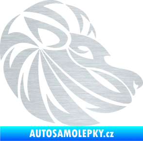 Samolepka Lev zvěrokruh 003 pravá škrábaný hliník