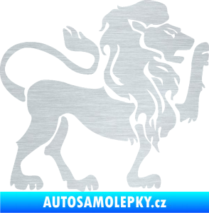 Samolepka Lev zvěrokruh 005 pravá škrábaný hliník