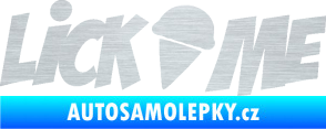 Samolepka Lick me nápis škrábaný hliník