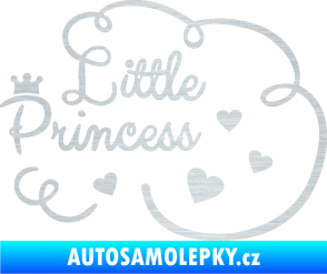 Samolepka Little princess nápis škrábaný hliník