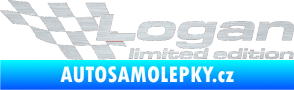 Samolepka Logan limited edition levá škrábaný hliník