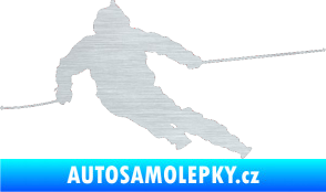 Samolepka Lyžař 015 levá škrábaný hliník