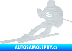 Samolepka Lyžař 022 levá škrábaný hliník