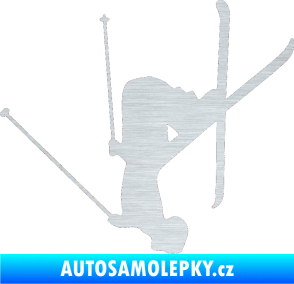 Samolepka Lyžař 023 levá škrábaný hliník
