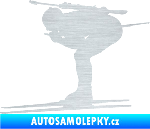Samolepka Lyžař 028 levá - biatlon škrábaný hliník