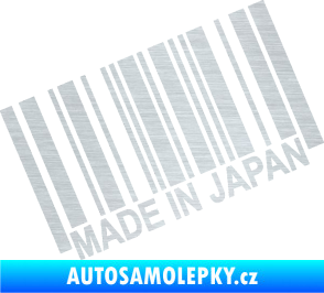 Samolepka Made in Japan 003 čárový kód škrábaný hliník