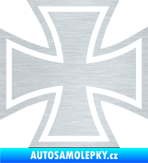 Samolepka Maltézský kříž 001 škrábaný hliník