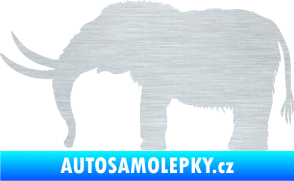 Samolepka Mamut 001 levá škrábaný hliník