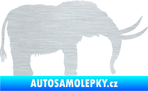 Samolepka Mamut 001 pravá škrábaný hliník