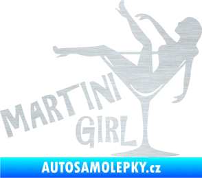 Samolepka Martini girl škrábaný hliník