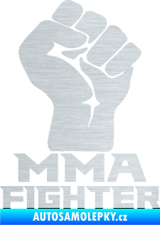 Samolepka MMA Fighter 001 pravá pěst škrábaný hliník