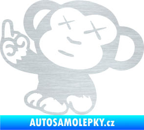 Samolepka Monkey Fuck Off JDM levá škrábaný hliník