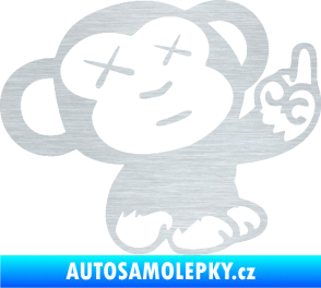 Samolepka Monkey Fuck Off JDM pravá škrábaný hliník