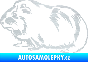 Samolepka Morče 002 levá škrábaný hliník