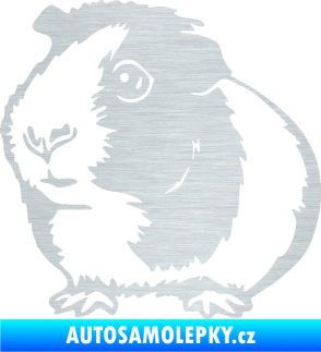 Samolepka Morče 003 levá škrábaný hliník
