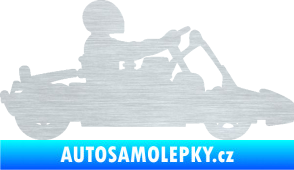 Samolepka Motokára 001 pravá škrábaný hliník