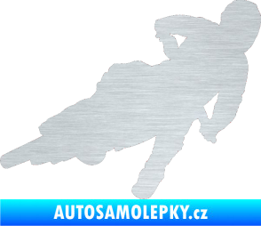 Samolepka Motorka 023 levá motokros škrábaný hliník