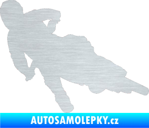 Samolepka Motorka 023 pravá motokros škrábaný hliník