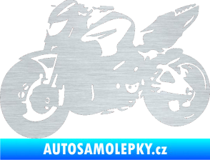 Samolepka Motorka 041 levá road racing škrábaný hliník