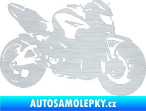 Samolepka Motorka 041 pravá road racing škrábaný hliník