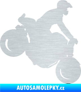 Samolepka Motorka 044 pravá motokros škrábaný hliník