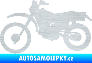 Samolepka Motorka 046 levá škrábaný hliník