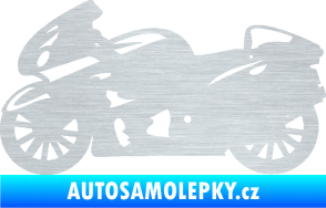 Samolepka Motorka 048 levá silniční škrábaný hliník