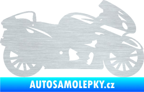 Samolepka Motorka 048 pravá silniční škrábaný hliník