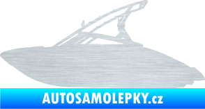 Samolepka Motorový člun 001 levá škrábaný hliník
