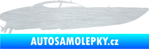 Samolepka Motorový člun 002 pravá škrábaný hliník