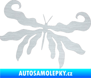 Samolepka Motýl 004 pravá škrábaný hliník