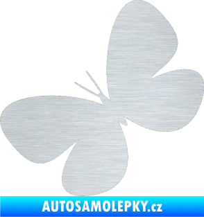 Samolepka Motýl 005 levá škrábaný hliník