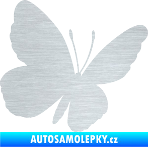 Samolepka Motýl 009 pravá škrábaný hliník