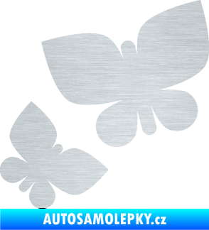 Samolepka Motýlci 001 levá škrábaný hliník