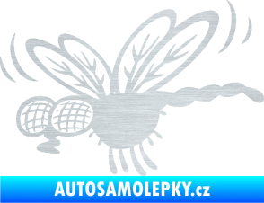 Samolepka Moucha 003 levá škrábaný hliník