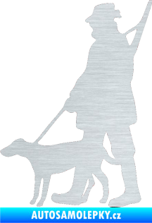 Samolepka Myslivec 002 levá škrábaný hliník