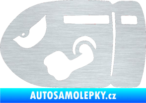 Samolepka Náboj 001 levá škrábaný hliník