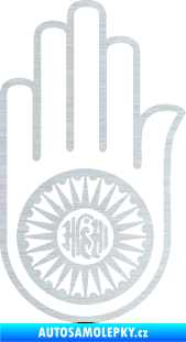 Samolepka Náboženský symbol Džinismus Ahimsa škrábaný hliník