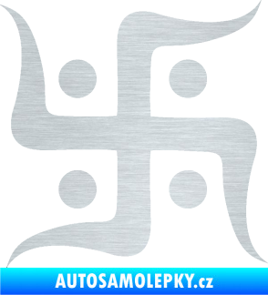 Samolepka Náboženský symbol Džinismus Svastika  škrábaný hliník