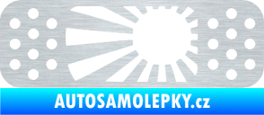 Samolepka Náplast 002 levá škrábaný hliník