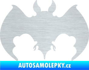 Samolepka Netopýr 002 škrábaný hliník
