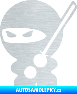 Samolepka Ninja baby 001 levá škrábaný hliník