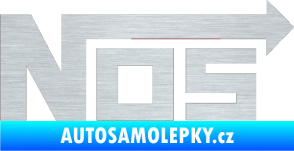Samolepka NOS škrábaný hliník