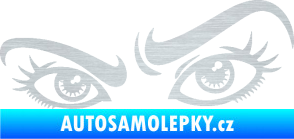 Samolepka Oči 004 levá škrábaný hliník