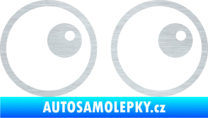 Samolepka Oči 006 pravá škrábaný hliník