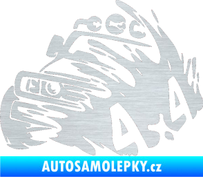 Samolepka Off Road 002 levá 4x4 škrábaný hliník